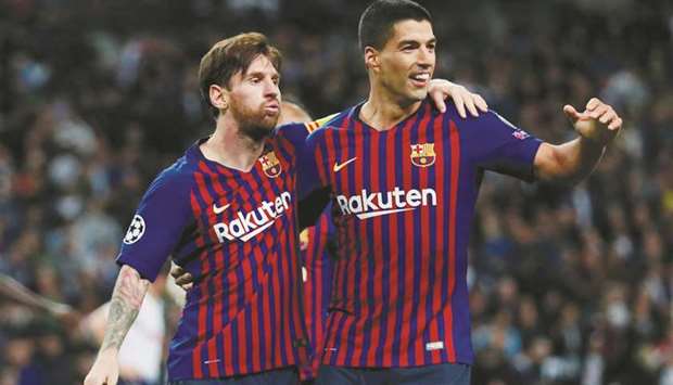 Barcelona superstar Lionel Messi (left) scored a hat-trick in a 5-0 win over Levante last weekend. (Reuters)