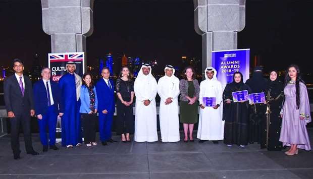 Finalists and winners of the awards with the guests
