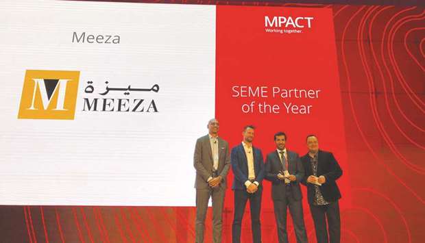 Meeza has been awarded the u2018SEME Partner of the Year 2018u2019 for Southern Europe and Middle-East region at the McAfee MPOWER Cybersecurity Summit, which was held on November 28 in Rome.
