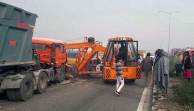 Major pile-up in Haryana state's JHajar region