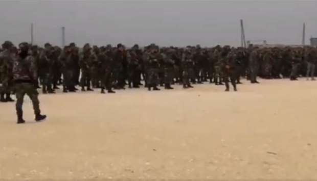 Syrian army moving towards Manbij, Syria.