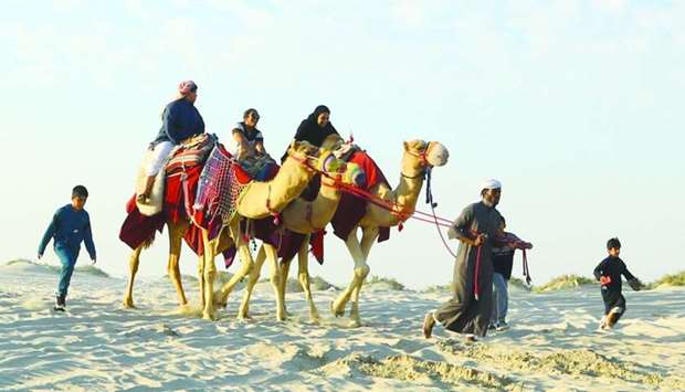 A variety of recreation options including camel rides are available at the Sealine area. PICTURE: Jayan Orma.