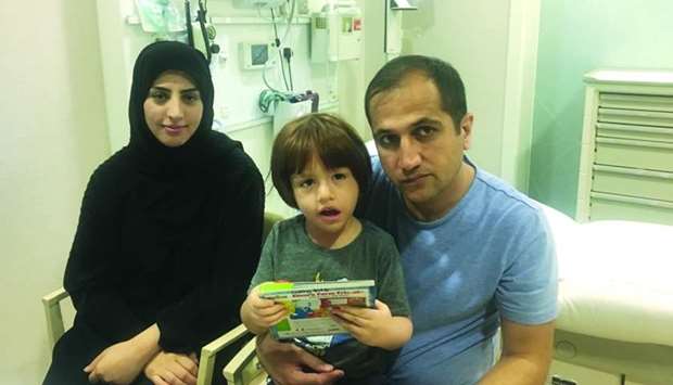 Four year old Ozair has undergone two successful surgeries at Sidra