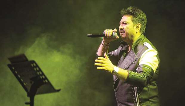 ON SONG: Bollywood singer Kumar Sanu during the performance at the QNCC. Photos Supplied