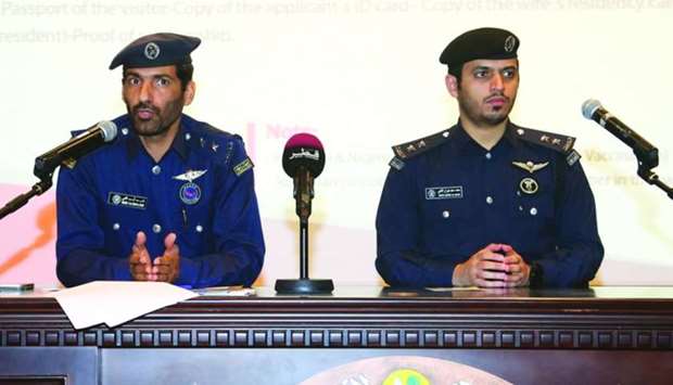 First Lt Mohamed Saeed al-Kaabi and First Lt Nasser Saad al-Kaabi briefing representatives of companies.