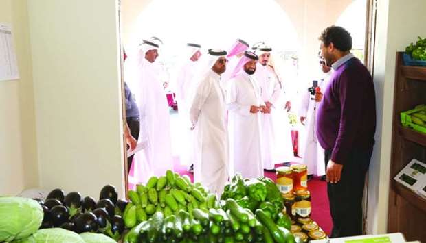 Dr Khalid bin Ibrahim al-Sulaiti, along with several officials from the Ministry of Municipality and Environment, led the opening of the annual Mahaseel Festival.