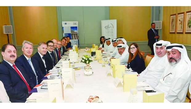 Members of the German-Qatari Joint Task Force for Trade and Investment during its first meeting held recently in Doha.