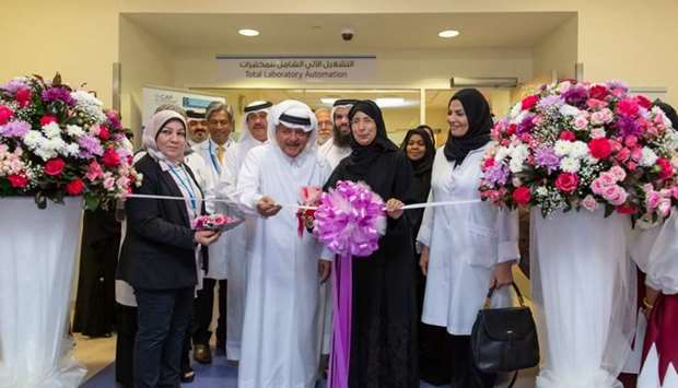 HE the Minister of Public Health Dr Hanan Mohamed al-Kuwari inaugurated the new Central Clinical Laboratories at QRI in the presence of a number of dignitaries.
