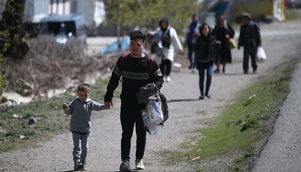 Refugees arrive to Turkey along a route to the west in Erzurum, Turkey. 25 April 2018 EPA file picture