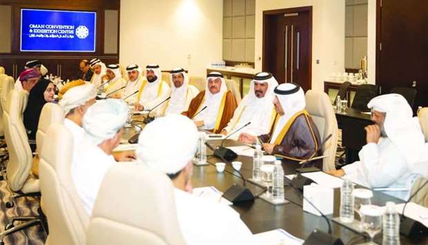 Qatar Chamber first vice chairman Mohamed bin Towar al-Kuwari representing the Qatari side of the council during the meeting.