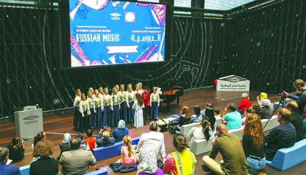 Guests attend a performance by Russian singers at the event organised by QNL.rnrn