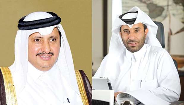 Sheikh Khalifa (left) and al-Kaabi: Supporting Qatari industrial exports.