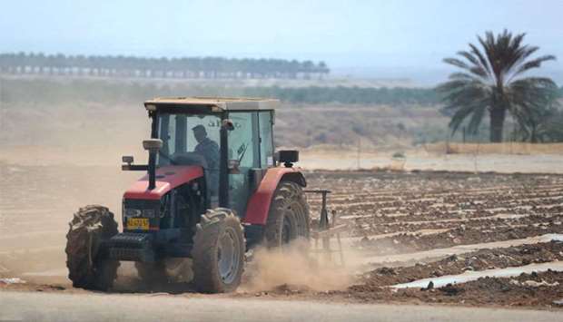 Palestinian farmer in West Bank