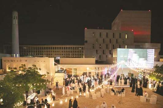 The exhibition was held in the open-air courtyard of two historical houses u2013 the Company House and Mohamed Bin Jassim House.