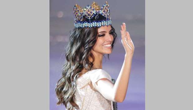 Miss Mexico Vanessa Ponce de Leon, 26, celebrates after winning the Miss World 2018 title in Sanya, Hainan island, China, yesterday.