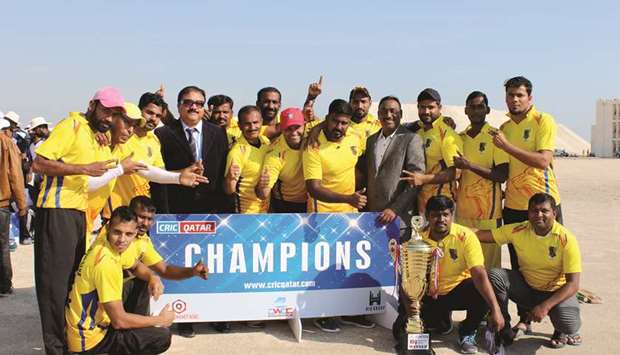 CHAMPIONS: The Chennai Cricketers team won the Champions Trophy.
