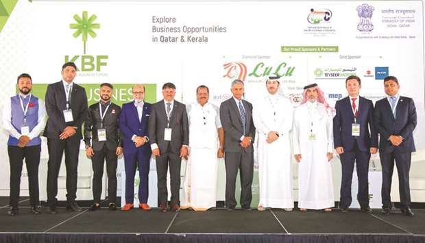 Officials and members of the Kerala Business Forum with dignitaries attending the u2018KBF Business Conclaveu2019, held recently in Doha in co-operation with the Indian Embassy in Qatar.