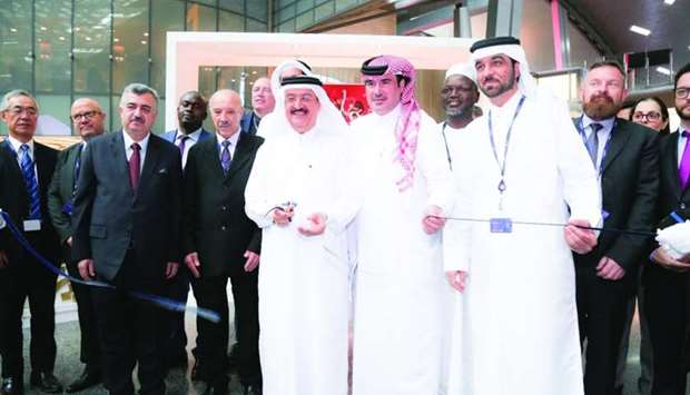 NHRC deputy chairman Dr Mohamed bin Saif al-Kuwari inaugurating the exhibition as other dignitaries look on.