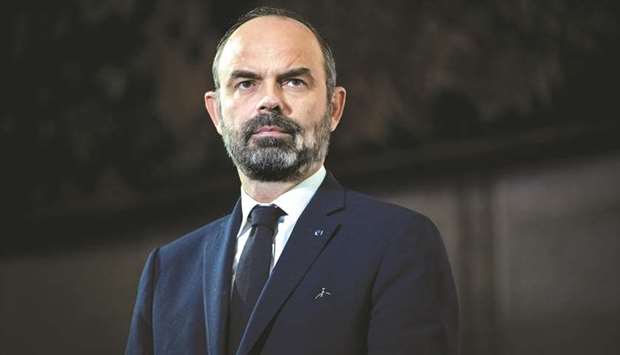 French Prime Minister Edouard Philippe unveils the details of a pensions reform plan before the CESE (Economic, Social and Environmental Council) in Paris, France, yesterday.
