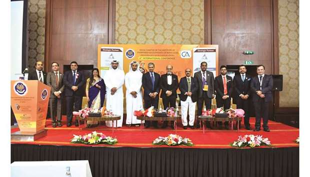 Dignitaries at the 6th International Conference on the theme u201cExcellence through Innovationu201d at Hilton Doha in mid-November.