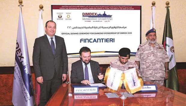 A signing ceremony for announcing the diamond sponsor took place at the Ministry of Defence in the presence of HE the Chief of Staff of Qatari Armed Forces Lieutenant General (Pilot) Ghanem bin Shaheen al-Ghanem and Achille Fulfaro, Fincantieri, Vice-president, Middle East Market Development.