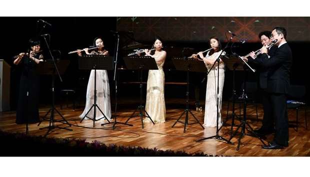 Korean musicians performing W. A. Mozartu2019s Overture from u201cMariage of Figarou201d on stage. PICTURES: Ram Chand