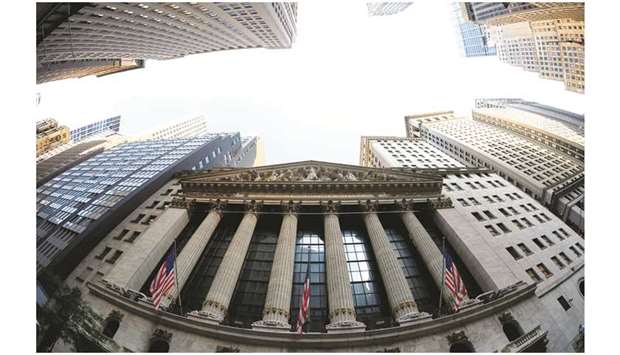 An external view of the New York Stock Exchange. US President Donald Trumpu2019s limited trade deal with China removes a major hurdle for Apple and other technology stocks on Wall Street that have already surged this year to record highs.