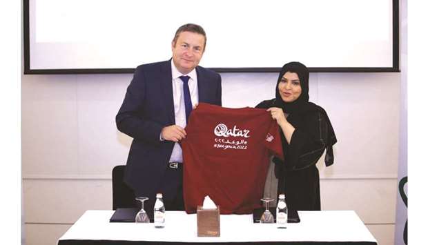 beIN Sports Head of Sports Jonathan Whitehead (left) and Generation Amazing Marketing and Communications Director Moza al-Muhannadi.