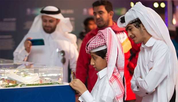 The SC tent includes information about the Qatar 2022 legacy programmes, stadium models and a range of football-related activities.