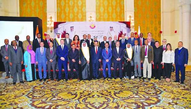 Ambassador of Qatar to India Mohamed bin Khater al-Khater held a reception on the occasion