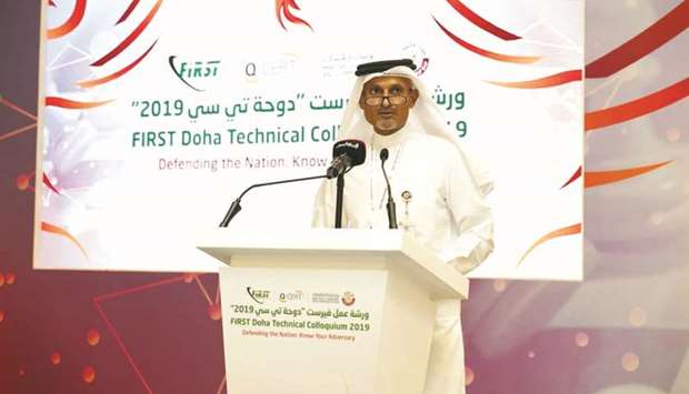 Khalid Sadiq al-Hashimi addressing the event.