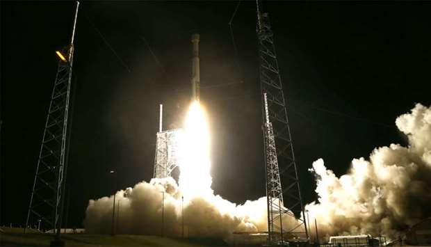 The United Launch Alliance Atlas V rocket, topped by a Boeing CST-100 Starliner spacecraft, lifts off from Space Launch Complex pad 41 in Cape Canaveral, Florida