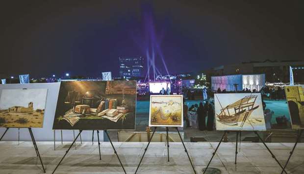 Artworks on display at the event.