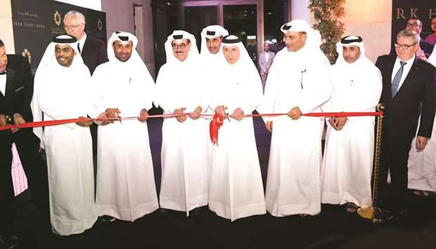 HE Akbar al-Baker and HE Dr Hamad bin Abdulaziz al-Kuwari leads the grand opening of Park Hyatt Doha Hotel at Msheireb Downtown Doha yesterday. PICTURES: Shemeer Rasheed