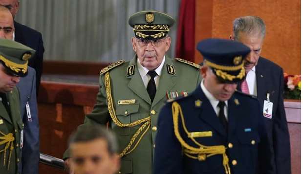 Algeria's army chief Lieutenant-General Ahmed Gaed Salah attends the swearing-in ceremony of the newly elected Algerian President Abdelmadjid Tebboune in Algiers last Thursday