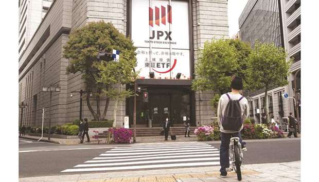 A view of the Tokyo Stock Exchange, operated by Japan Exchange Group. In a draft report released yesterday, a Japanese government advisory panel from Financial Services Agency said the u00a510bn limit to tradable float could start in the first half of 2022.
