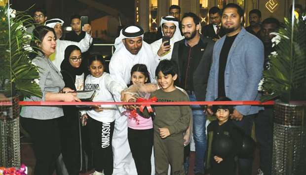 Owners and other dignitaries at the ribbon cutting ceremony of the Lounge at Doha Souq.  PICTURE: Nasar K Moideen