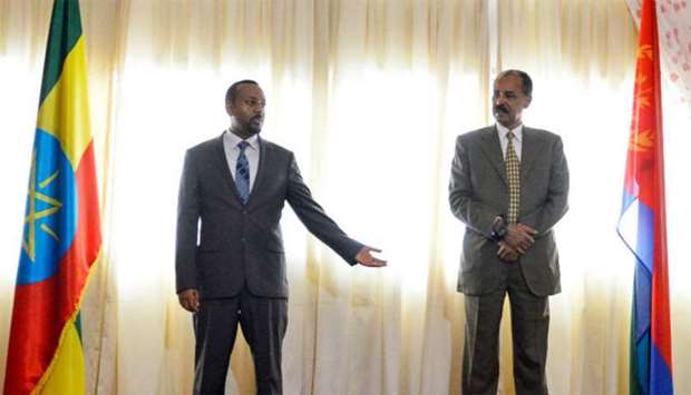 Ethiopian prime minister Abiy Ahmed and Eritrean President Isaias Afwerki