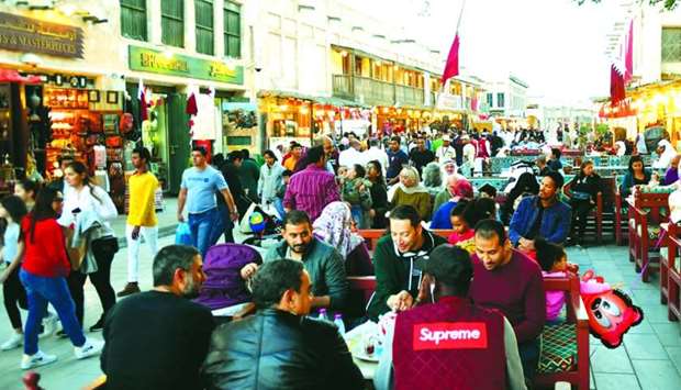 The restaurants at Souq Waqif are experiencing increased business. PICTURE: Ram Chand