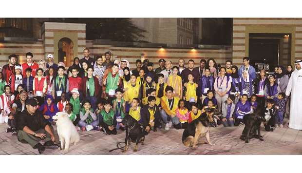 Campers after a dog show by the Ministry of Interior.