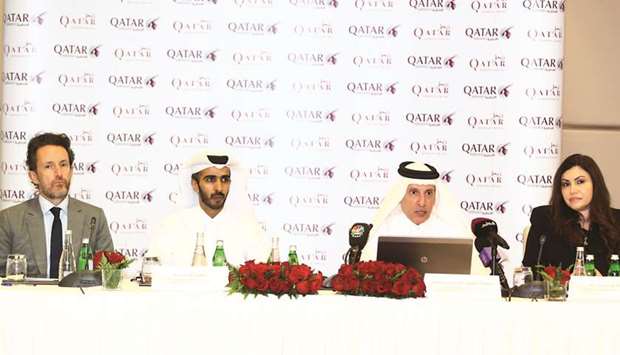 Qatar Airways Group chief executive and QNTC secretary-general HE Akbar al-Baker answering questions from media during a roundtable discussion held in Doha yesterday. PICTURE: Jayan Orma