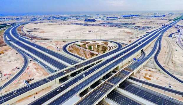 Al Tarfa Interchange on Al Khor Road, which saw the opening of a 33km stretch as well as four other interchanges during 2019.