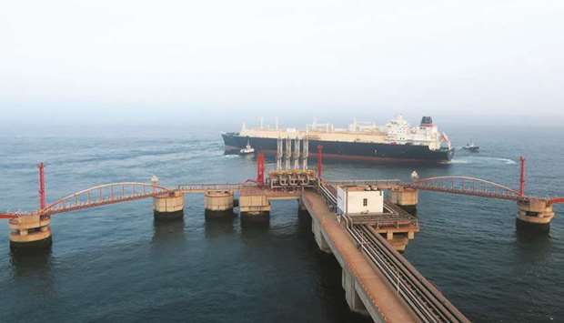 A liquefied natural gas tanker leaves the dock after discharging at PetroChinau2019s receiving terminal in Dalian, Liaoning province, China (file). A sharp deceleration in Chinau2019s economic growth u2013 with gross domestic product expanding in the third quarter at the slowest rate in decades u2013 coupled with rising pipeline imports following the start-up of the Power of Siberia line from Russia, could cut LNGu2019s market share in China and lower import growth, according to Mark Lay, deputy general manager of ENN.