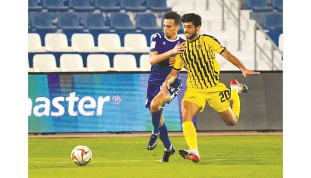 Action from the fifth round Ooredoo Cup match between Al Khor and Qatar SC at the Al Khor Stadium yesterday. PICTURE: Shemeer Rasheed