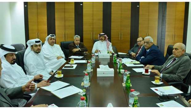 Qatar Chamber second vice chairman Rashid bin Hamad al-Athba presiding over the meeting
