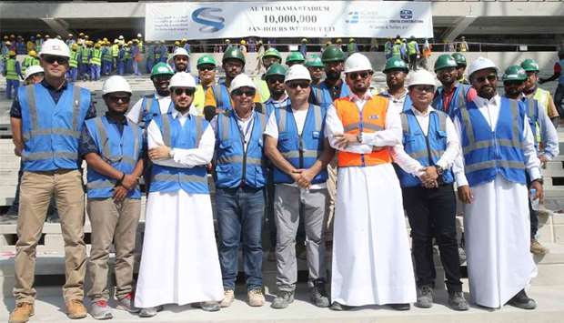 Supreme Committee celebrates 15 million safe work hours in Al Thumama stadiumrnrn