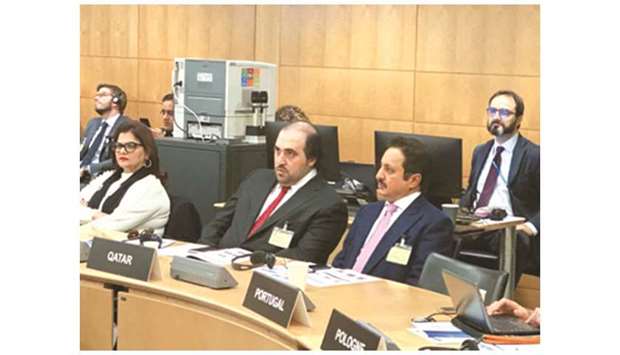 Qatar Chamber chairman Sheikh Khalifa bin Jassim al-Thani attending the forum in Paris.