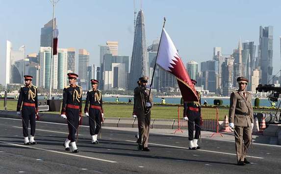Glimpses from the rehearsal of the Qatar National Day on Doha Corniche
