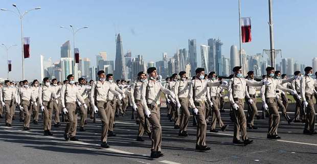 Glimpses from the rehearsal of the Qatar National Day on Doha Corniche