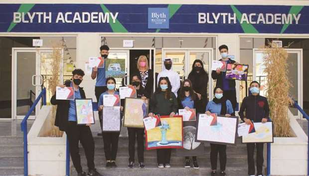 Prominent Qatari artist Mohamed Faraj al-Suwaidi was the chief guest during the recent opening of the studentu2019s artwork exhibit at the Blyth Academyu2019s art room.